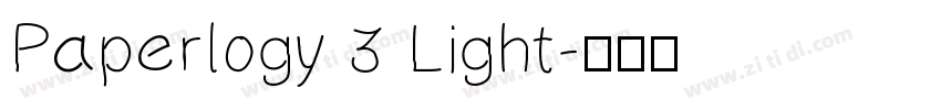Paperlogy 3 Light字体转换